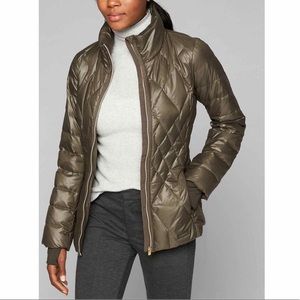 NEW Athleta Responsible Down Jacket in Olive Green
